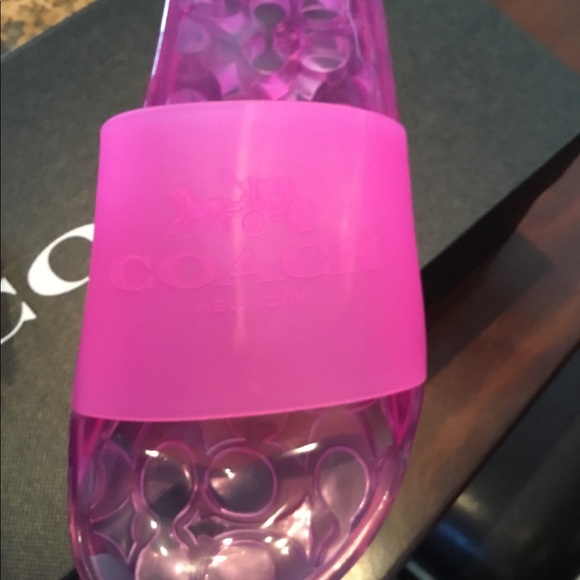 COACH ULYSSA SLIDE SANDALS BOLD PINK - Picture 5 of 6